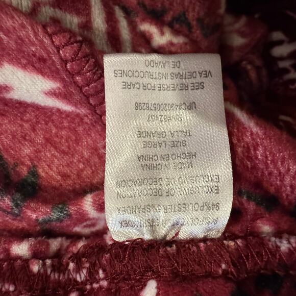 Harry Potter Fleece Pajama Set Womens Maroon Size Large - Picture 6 of 8
